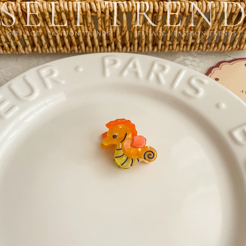 Wholesale Ocean Series Whale Conch Pearl Acetate Clip